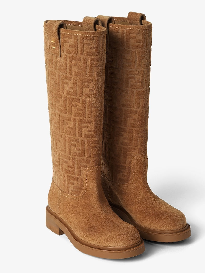 Light Brown Suede Boots