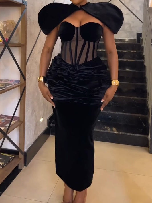 Black Velvet Party Dress