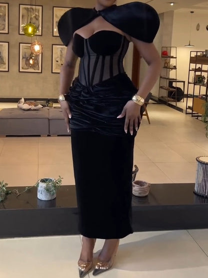 Black Velvet Party Dress