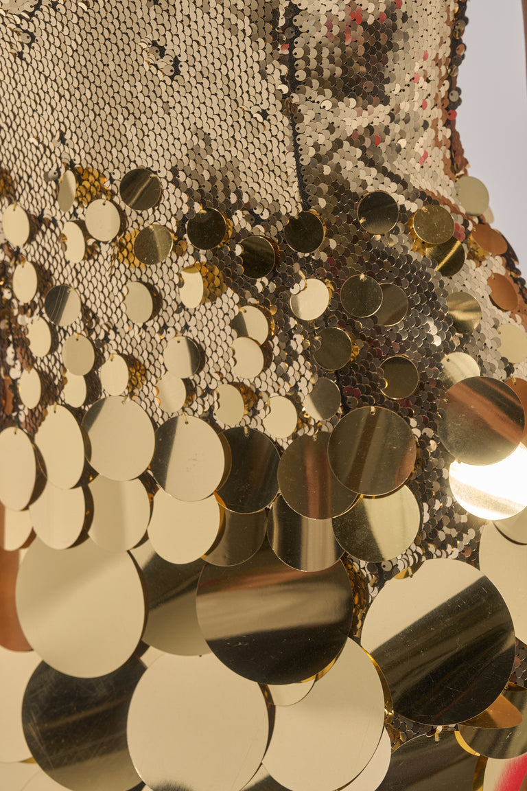 Gold Sequin Mini Dress