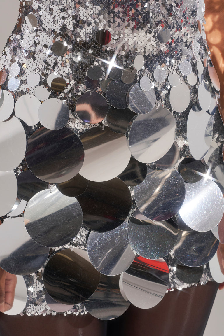 Gold Sequin Mini Dress