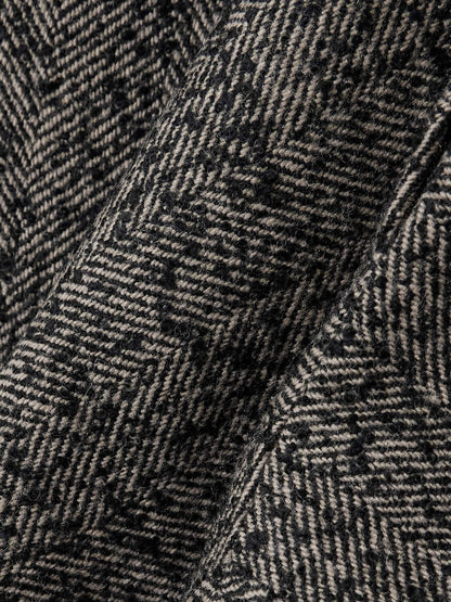 Double-breasted Herringbone Wool-blend Blazer