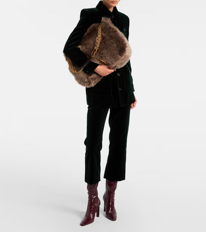 Jamie 4.3 Large Shearling Shoulder Bag