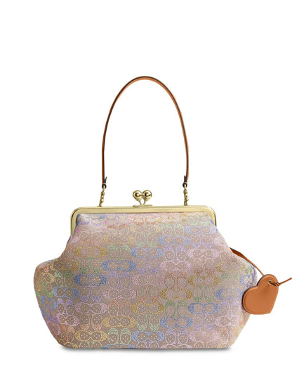 Crystal Jacquard Hobo Bag