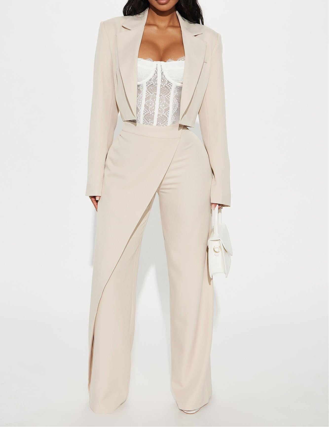 Short Blazer and Trousers Set