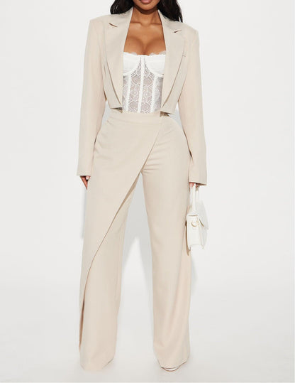 Short Blazer and Trousers Set