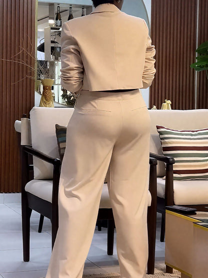 Short Blazer and Trousers Set