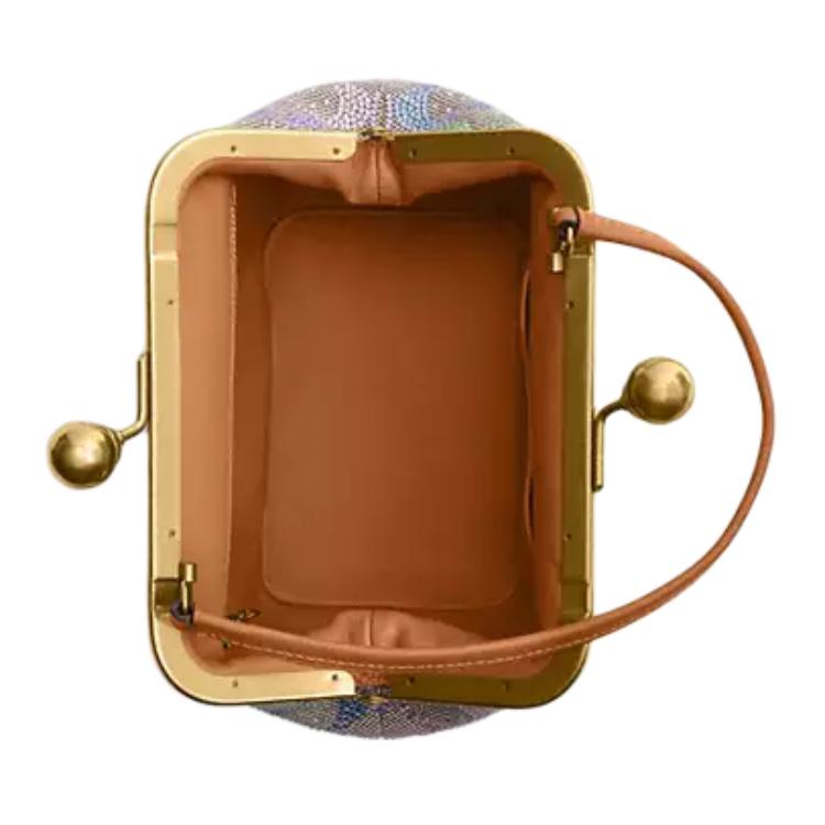 Small Kiss Lock Rainbow Crystal Frame Bag