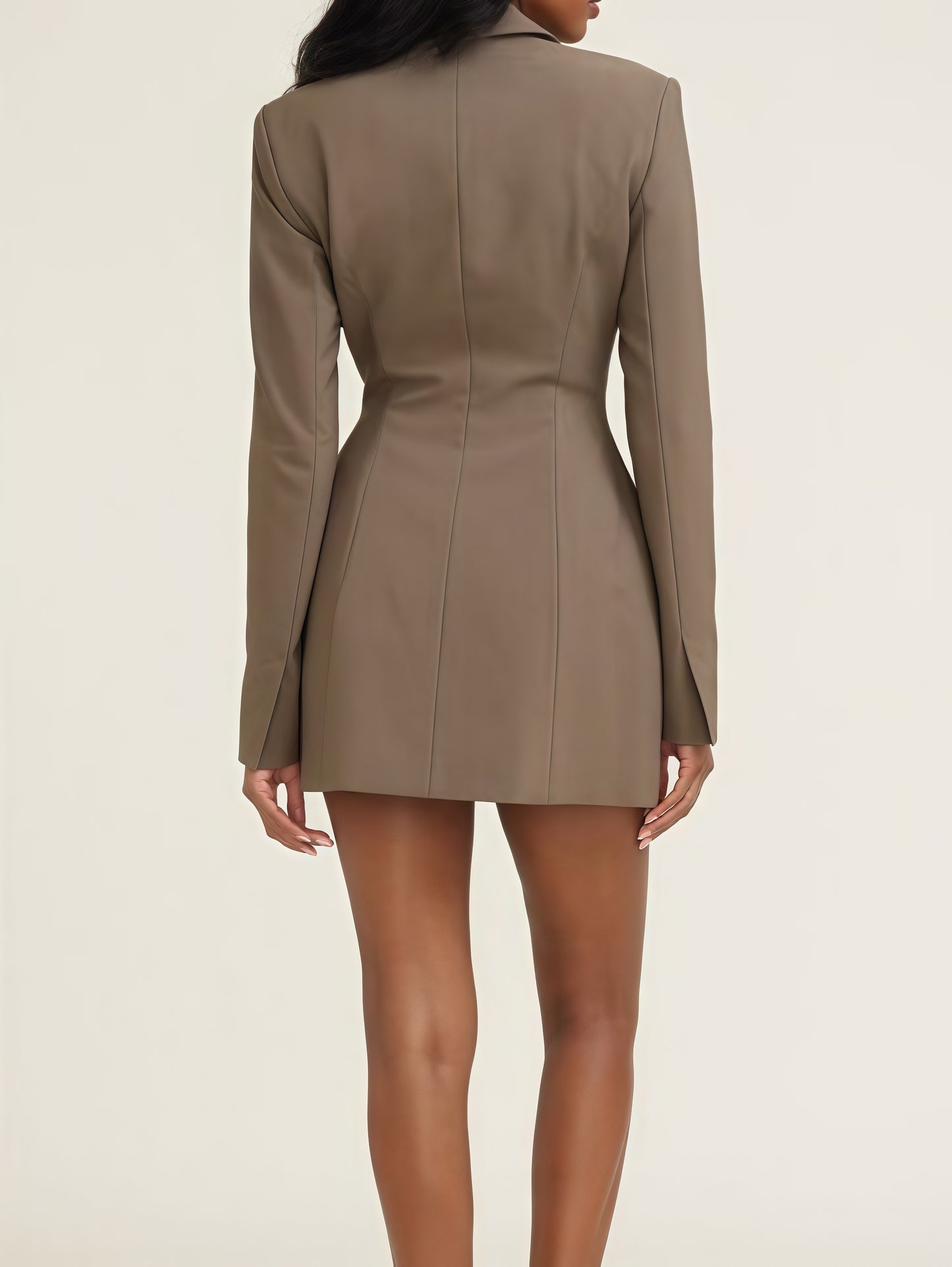 Classic Black Tailored Blazer Dress