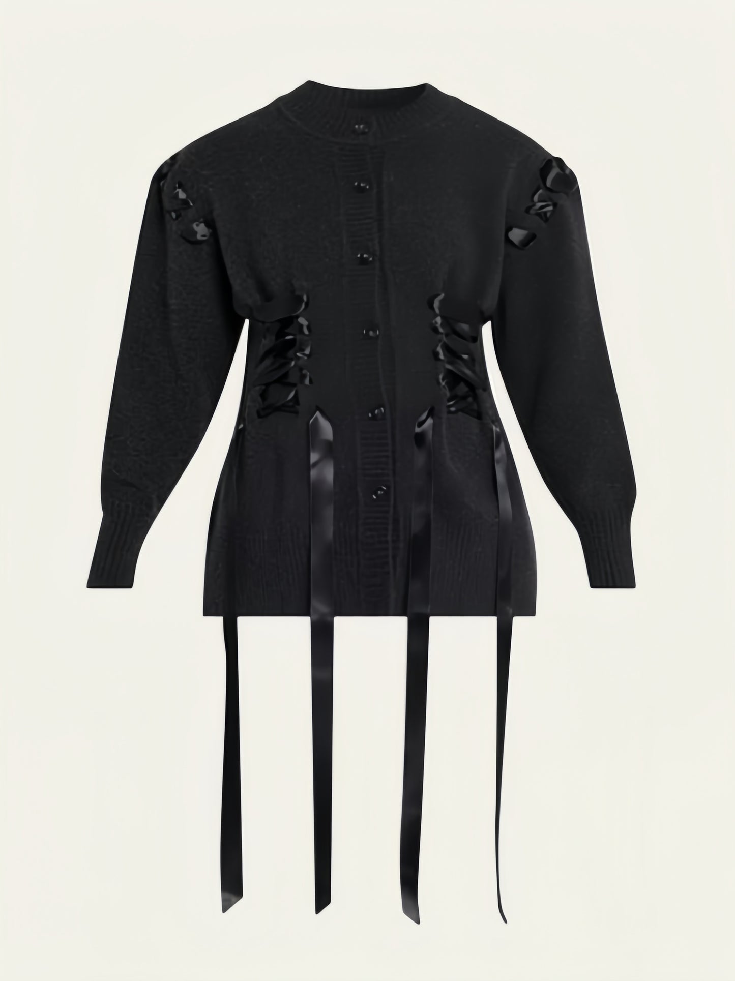 Sculpted Ribbon Corset Cardigan