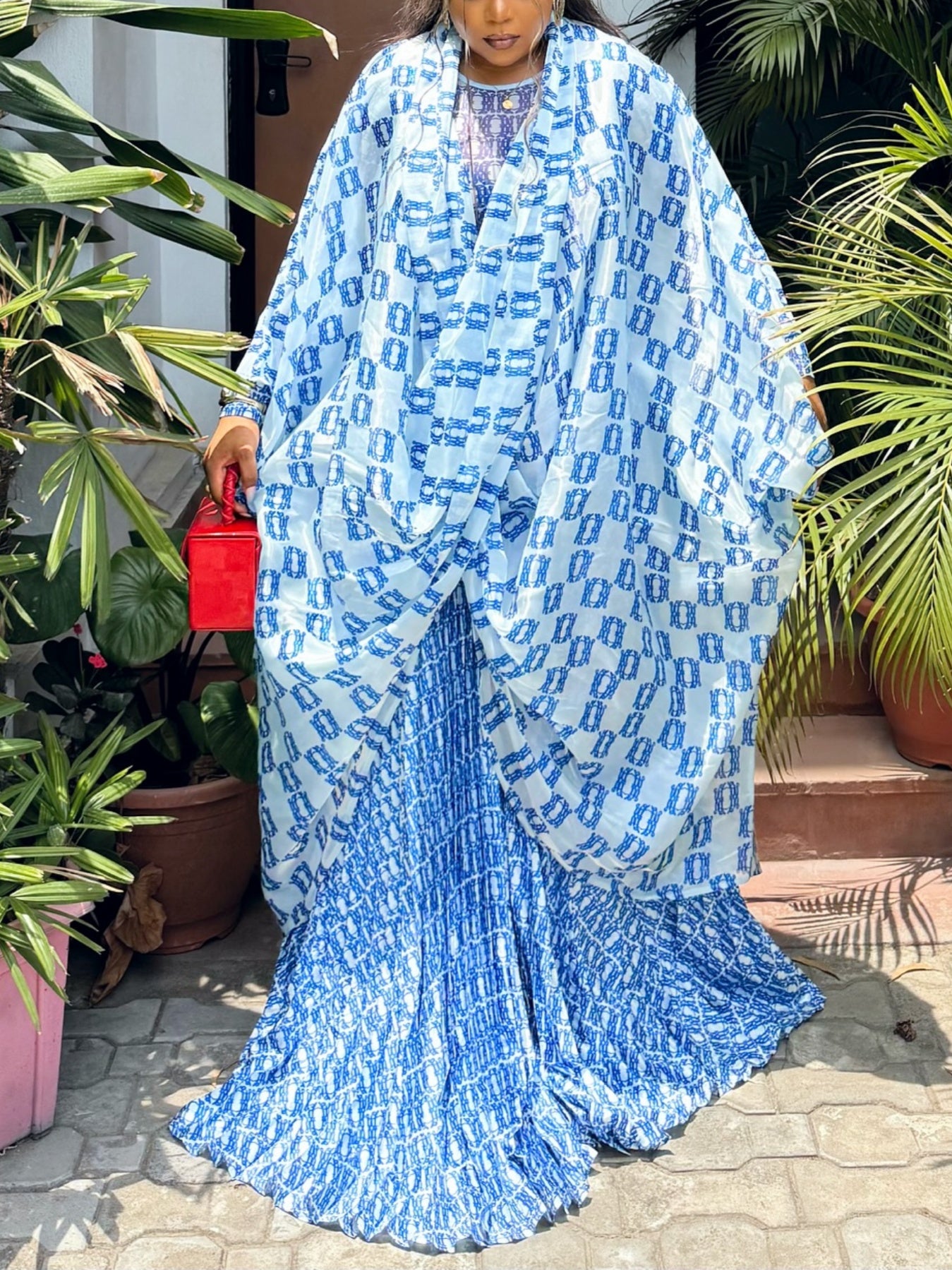 Printed Kaftan Maxi Dress