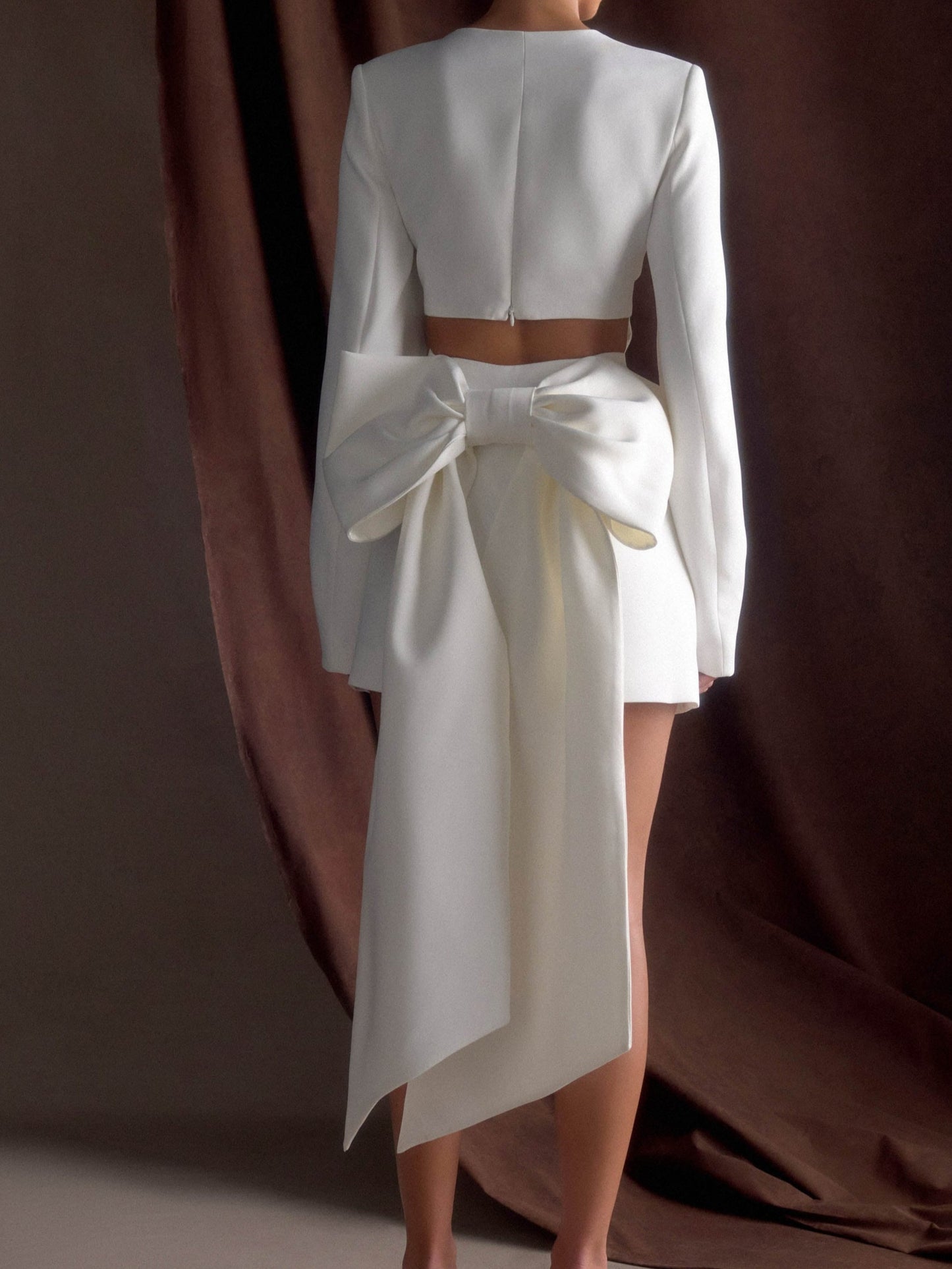 Suiting Bow Mini Dress