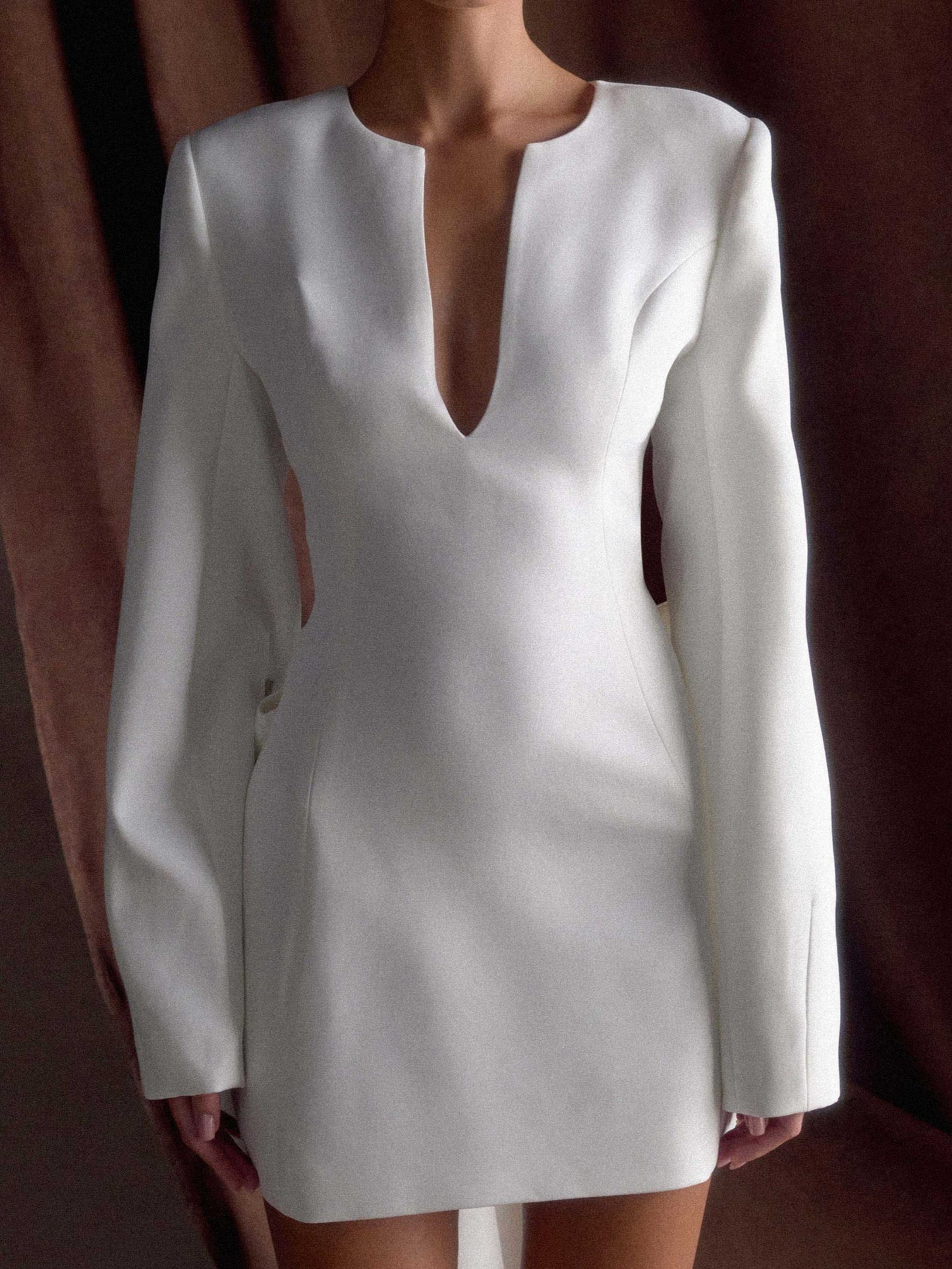 Suiting Bow Mini Dress