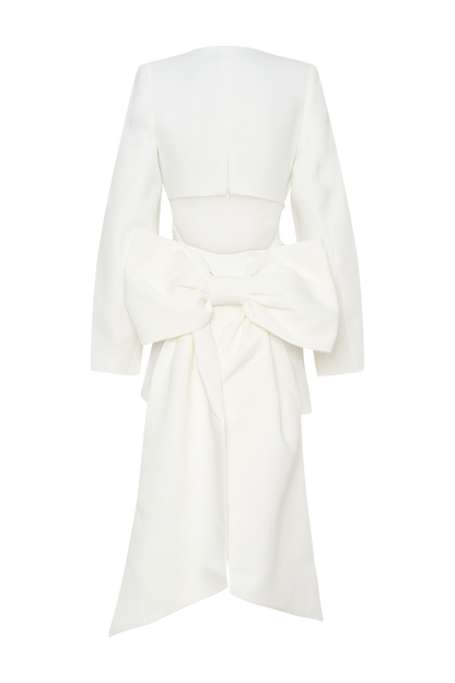 Suiting Bow Mini Dress