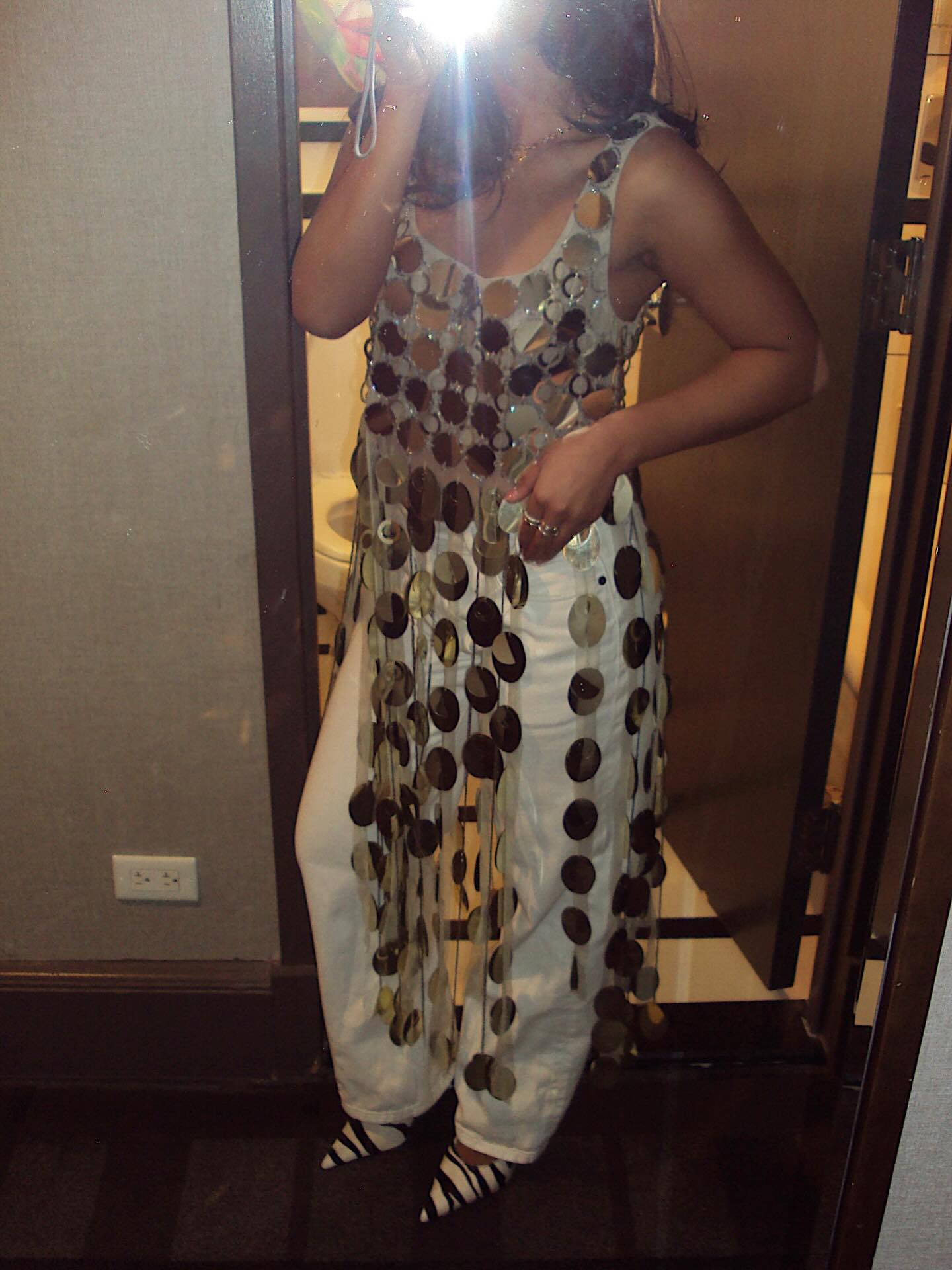 Futurist Sequin Crop Top