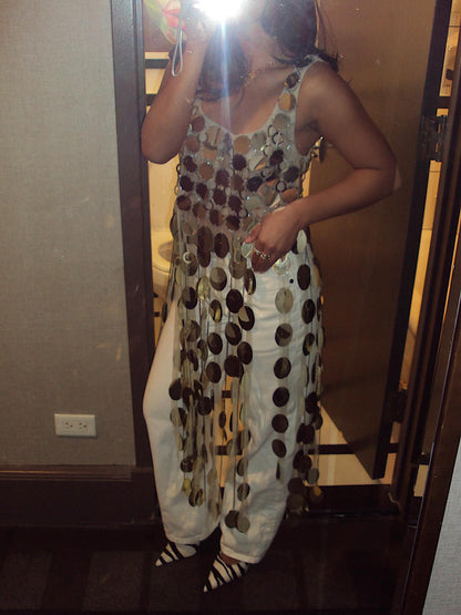 Futurist Sequin Crop Top