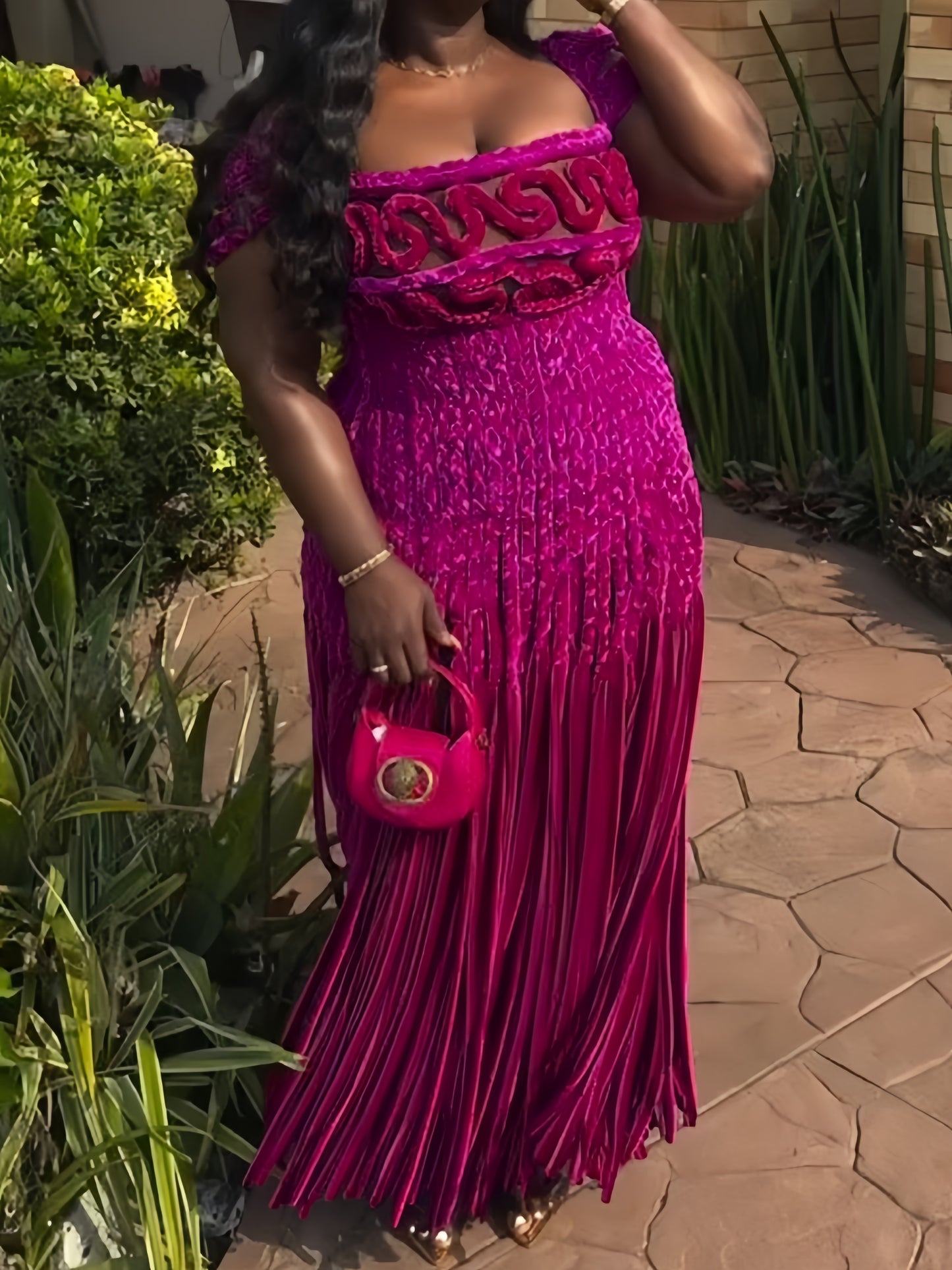 Christal Ombre Braided Dress