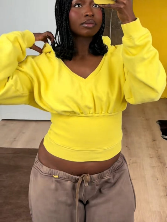 Colorful Cropped Hoodie Set