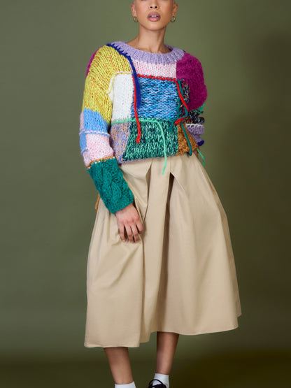 Bright Rainbow Patchwork Jumper