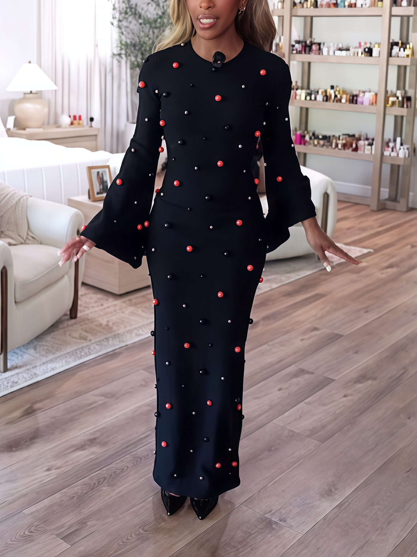 Round Neck Black Dress