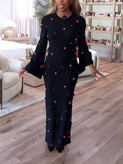 Round Neck Black Dress