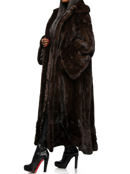 Oversized Imitation Mink Fur Coat