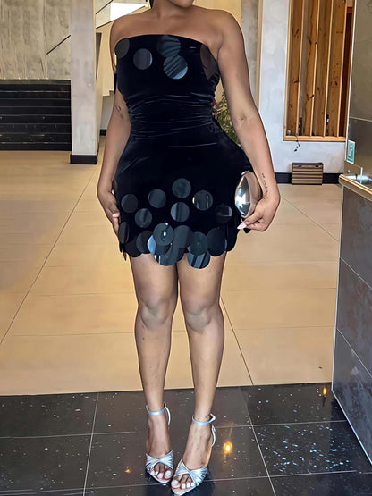 Elegant Sequined Lace Party Two Pieces Dress