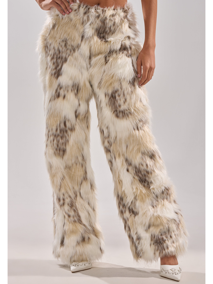 Faux Fur Pants Set