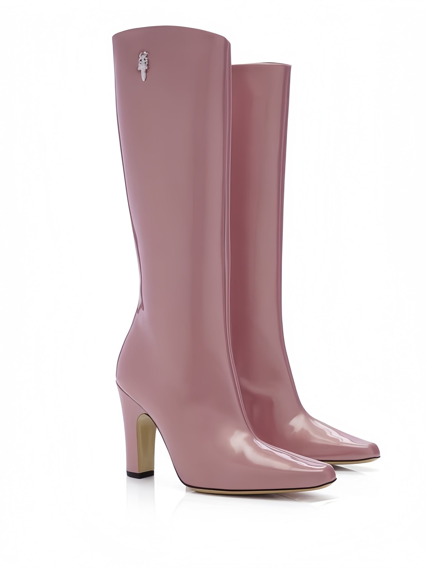 Pink Patent Leather Boots