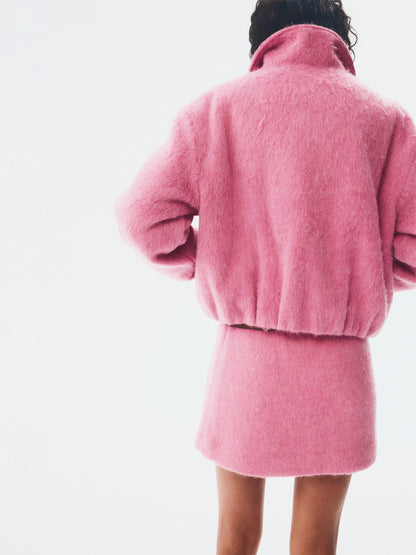 Padded Bomber Jacket & Mini Skirt