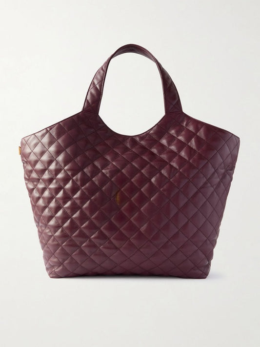 Embellished Quilted Leather Tote