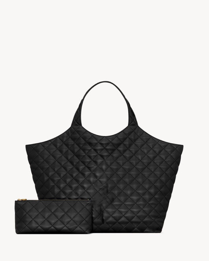 Embellished Quilted Leather Tote