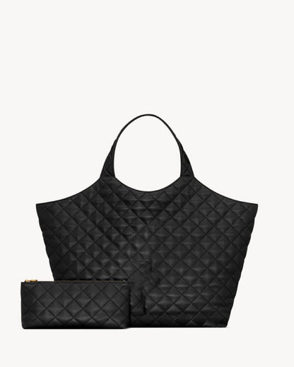 Embellished Quilted Leather Tote