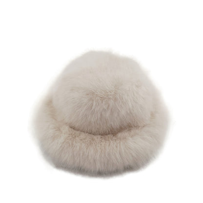Faux Fox Fur Plush Fisherman Hat