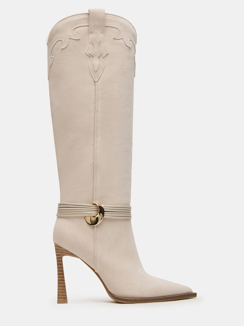 Bone Suede Boots