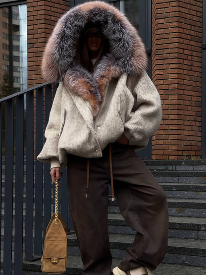 Fur Collar Loose Coat