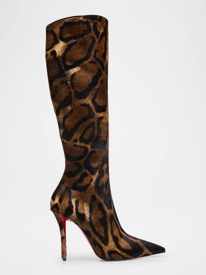 Calf Hair Knee-High Stiletto Boots